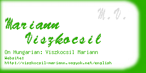 mariann viszkocsil business card